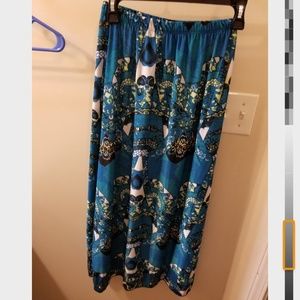 Maxi skirt, blue multi